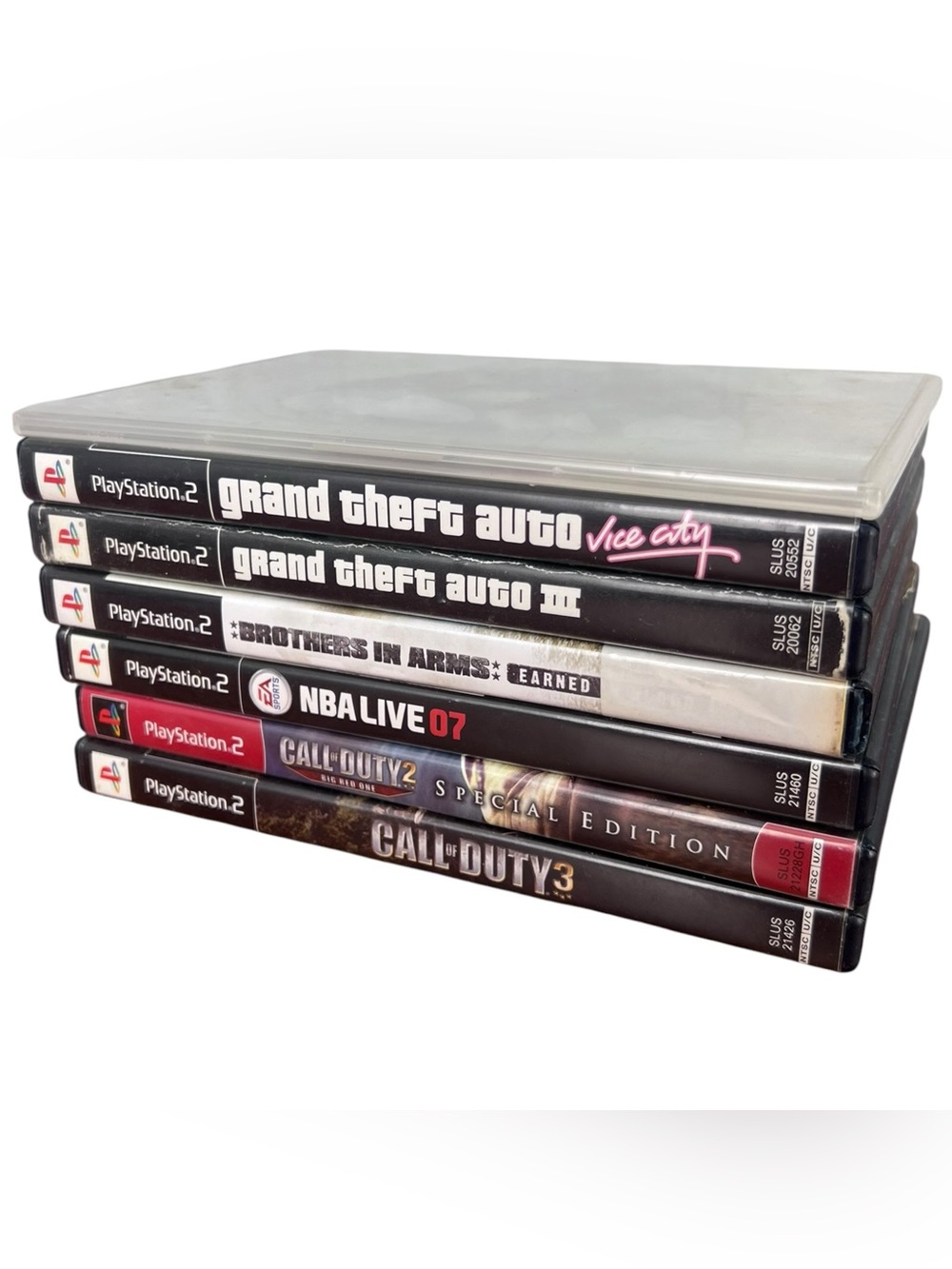 Playstation 2 PS2 (7 Game Lot) GTA’s Call Of Duty, Guitar Hero Etc Action/Sport